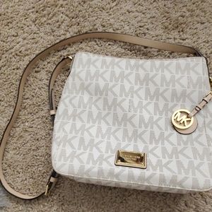 Michael kors white cream crossbody bag